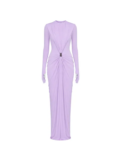CHATS BY C.DAM Zayra ruched-detail maxi dress Purple CV394