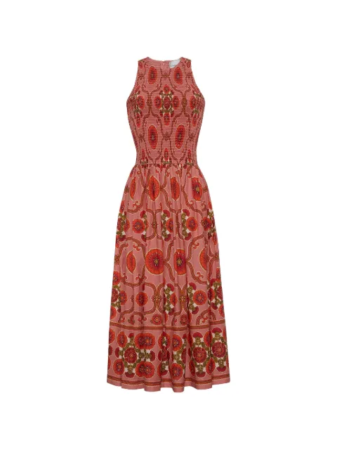 Cara Cara floral-print smocked dress Pink 1587MODB