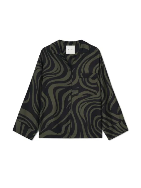 Nanushka Tinsley swirl-print shirt Black NW26SSTP26868