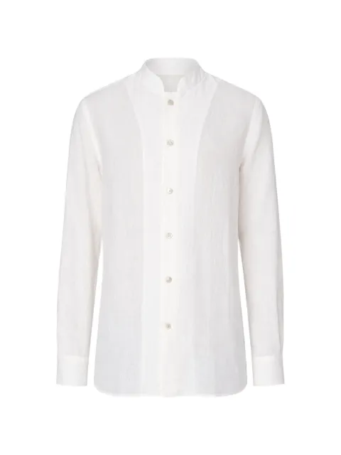 Eleventy stand-up collar linen shirt White M75CAMM05TES0I139