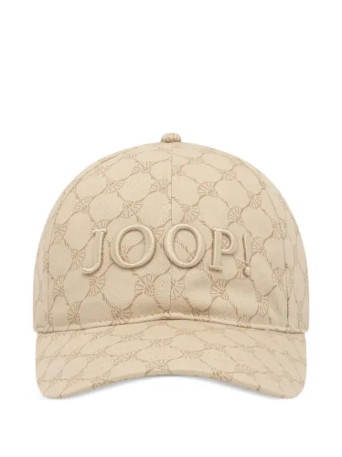 Joop! Agatha monogram-print embroidered baseball cap Neutrals 30102781