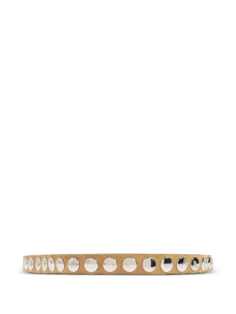 IRO stud-embellished suede belt Neutrals WP50CLICKSD