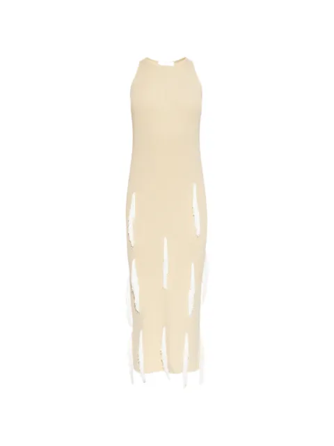 IRO FLEUR fringe cutout midi dress Neutrals WP33FLEUR