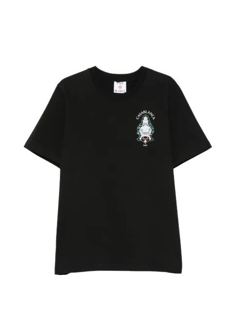 Casablanca logo-print T-shirt Black MPF26JTS00102