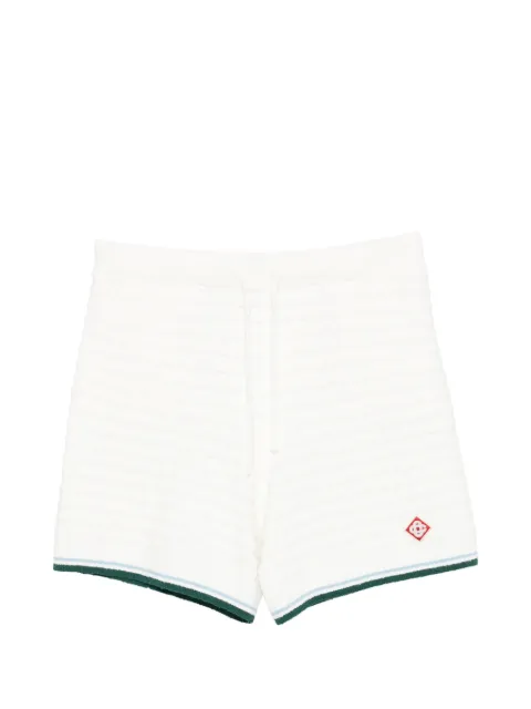 Casablanca terry-cloth drawstring-fastening shorts Neutrals MPF26KW144101