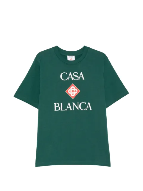 Casablanca logo-print T-shirt Green MPF26JTS00118