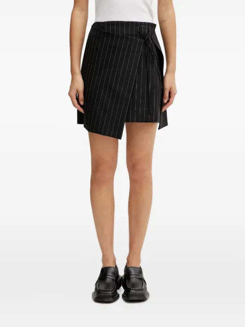 Sportmax pinstripe-pattern wrap mini skirt Black 2612101041600