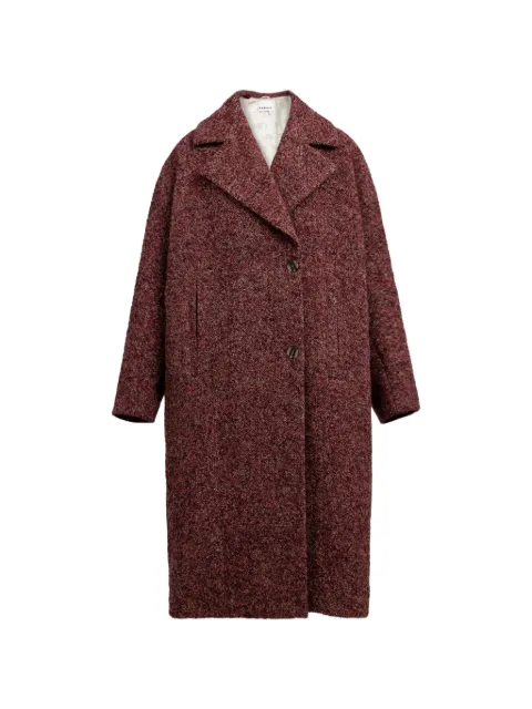 REMAIN tweed double-breasted coat Red RM18371648
