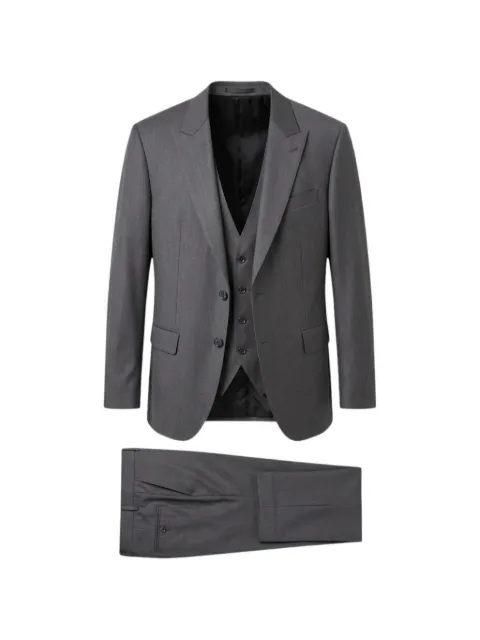 BOSS peak-lapels three-piece suit Grey 50444230HELWARD6GENIUS5WE102314597