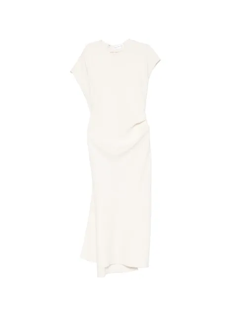 Victoria Beckham draped asymmetric dress Neutrals 1326WDR007380B