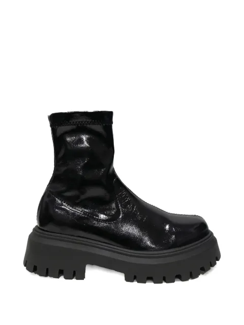 Altercore Morrigan crinkled-texture ankle boots Black MORRIGAN