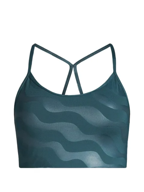 Casall wave-print racerback sports bra Green 25285
