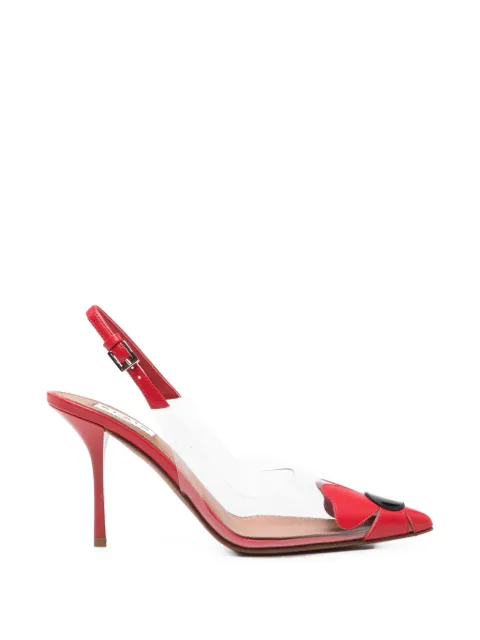 Alaïa heart-motif slingback pumps White AA3G2018O022