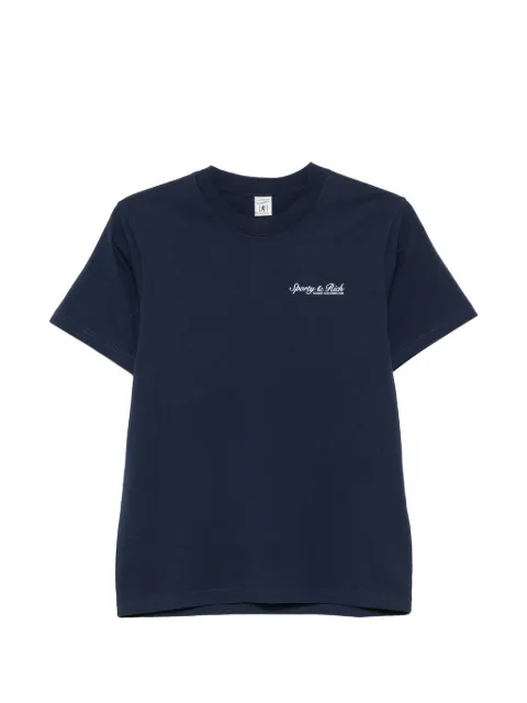 Sporty & Rich Syracuse logo-print cotton T-shirt Blue TO11975325BL106