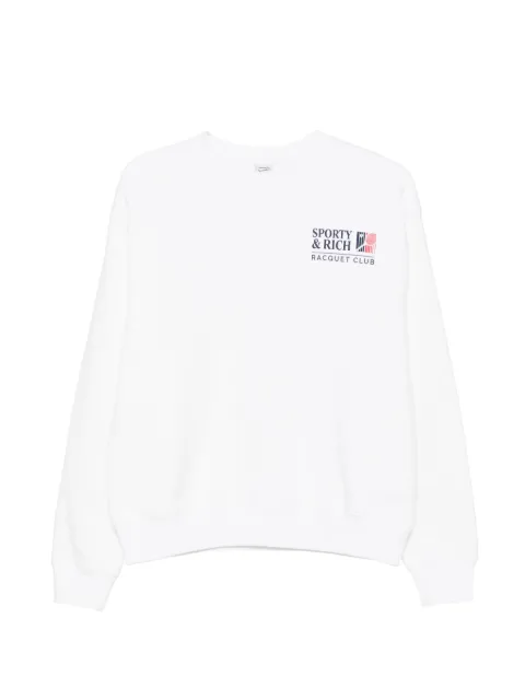Sporty & Rich logo-print sweatshirt White ST098710431