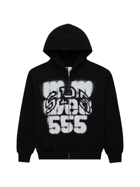 SP5DER SP555 zip-up hoodie Black ST015FW25BLK