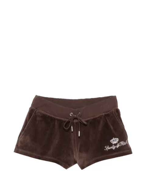Sporty & Rich x Juicy Couture velour shorts Brown SH057716689