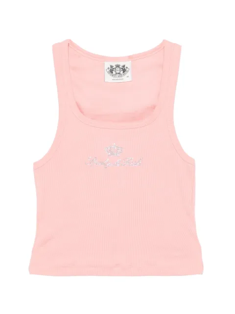 Sporty & Rich Juicy rhinestone-embellished cropped tank top Pink TO116716689PI07