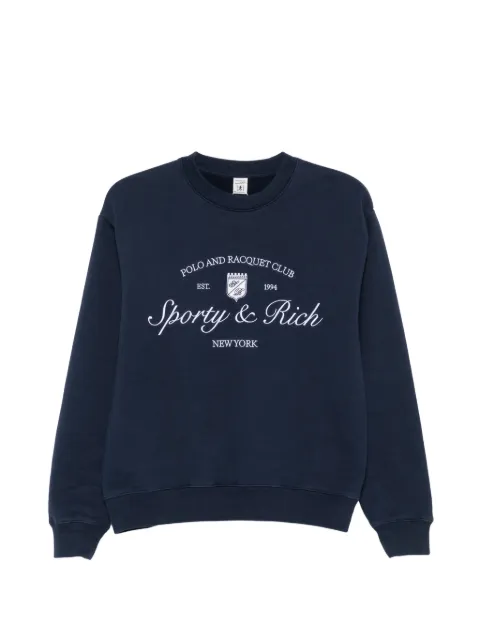 Sporty & Rich logo-embroidered sweatshirt Blue ST09875412