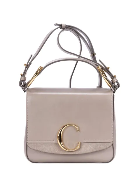 Chloé Pre-Owned C logo shoulder bag Neutrals 041957659