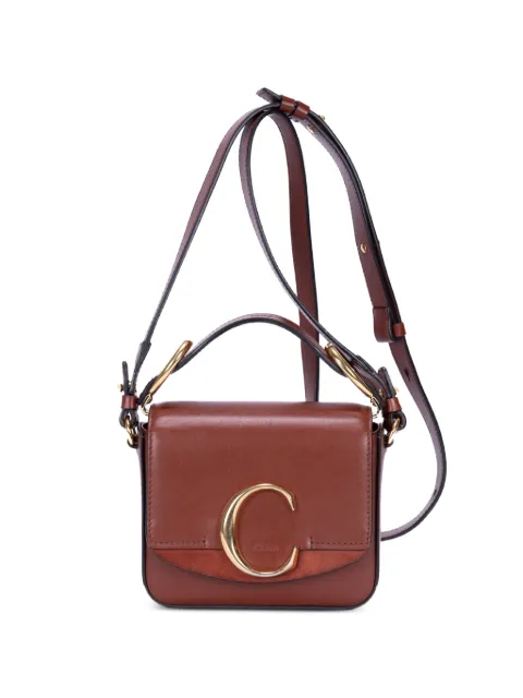Chloé Pre-Owned C logo shoulder bag Brown 3207565