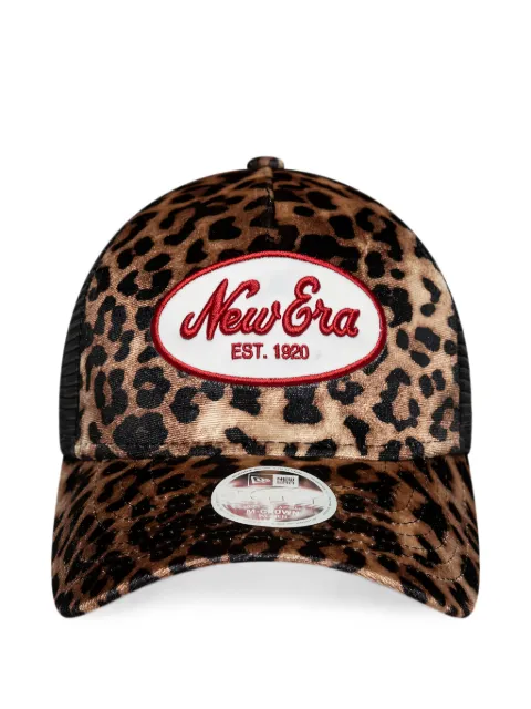 NEW ERA CAP 9FORTY leopard-print mesh-panel trucker cap Neutrals 60771767