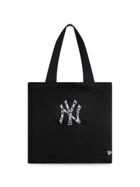 NEW ERA CAP New York Yankees MLB animal-print logo-embroidered tote bag Black 60771267