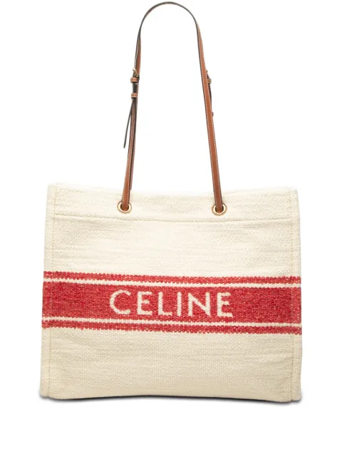 Celine Pre-Owned 2020 Canvas Plein Soleil Square Cabas tote bag Neutrals 6JUV35FC8S5X82UV
