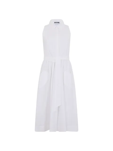 Moschino sleeveless belted midi dress White T04570431