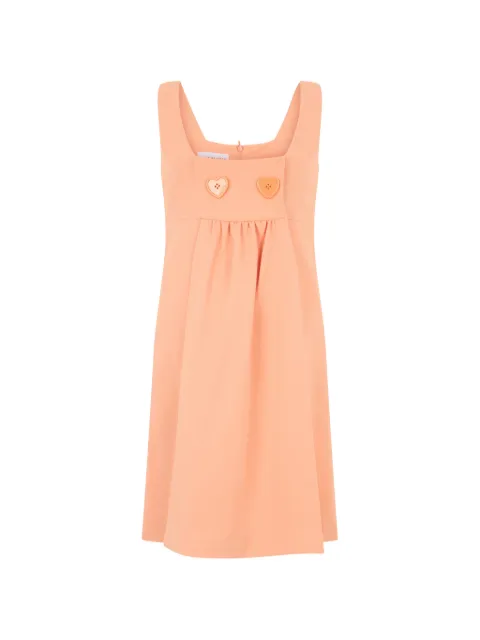 Moschino heart-button sleeveless mini dress Orange T04540425