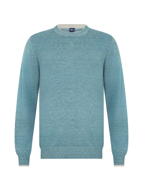 Fedeli crew-neck long-sleeve sweater Blue 7UE05730P