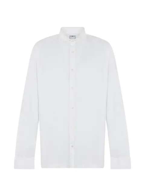 Fedeli long-sleeve cotton shirt White 2UEF0109