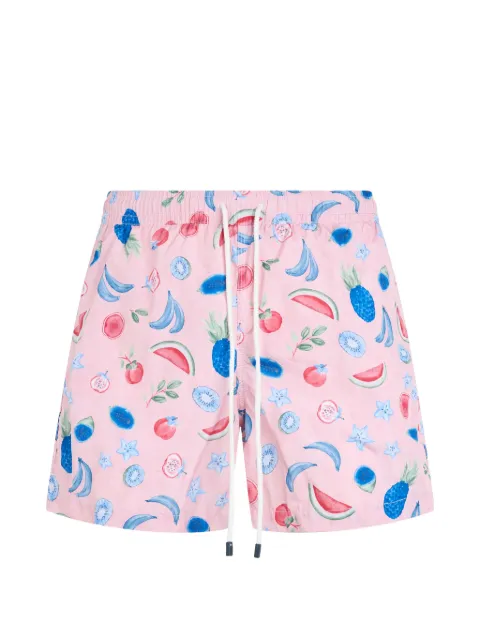 Fedeli fruit-print drawstring swim shorts Pink 6UE00318C07658