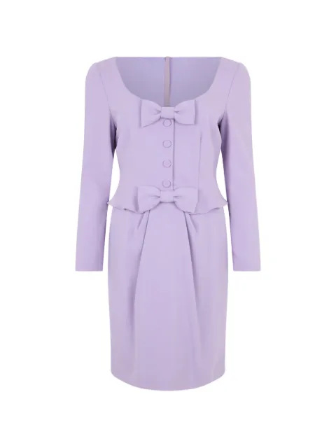 Moschino bow-detail peplum-waist mini dress Purple T04310425