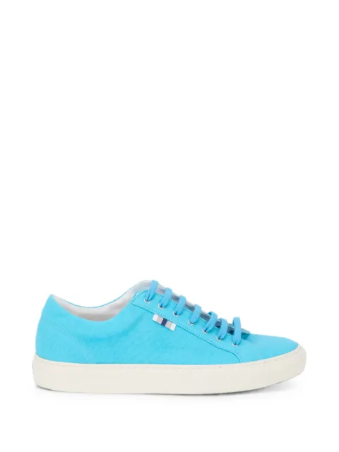 Fedeli lace-up cotton sneakers Blue 3UE00704P
