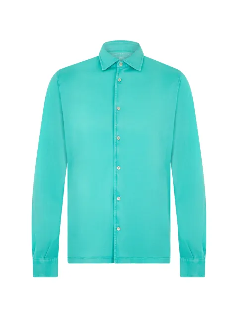 Fedeli classic-collar long-sleeve shirt Blue 5UEF0109
