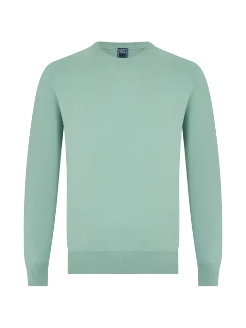 Fedeli cashmere long-sleeve sweater Green 7UE05701P