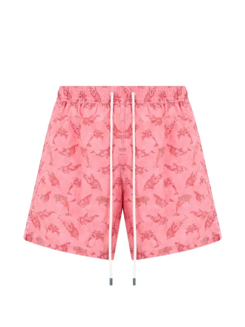 Fedeli dolphin-print drawstring swim shorts Pink 6UE00318C07640