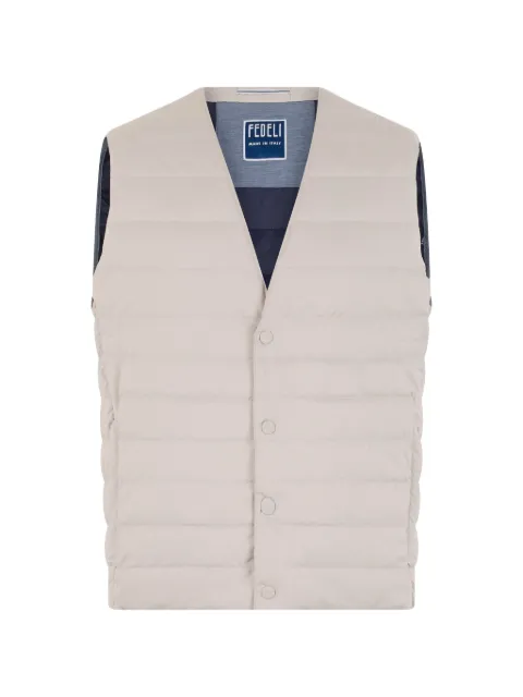 Fedeli padded quilted vest Neutrals 7UE00617