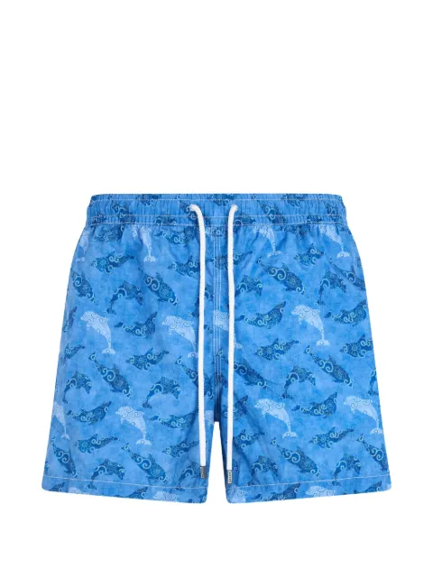 Fedeli dolphin-print swim shorts Blue 6UE00318C07640