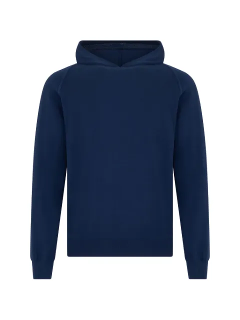 Fedeli raglan-sleeve cotton hoodie Blue 7UED5626