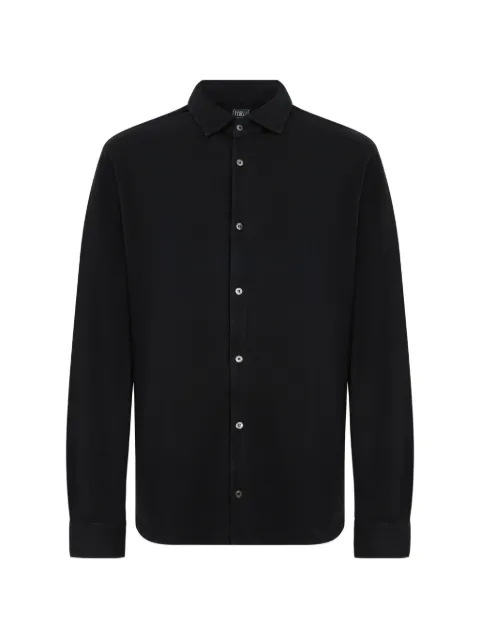 Fedeli long-sleeve button-down shirt Black 5UEF0101