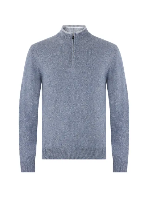 Fedeli quarter-zip knit sweater Blue 6UE05431TP