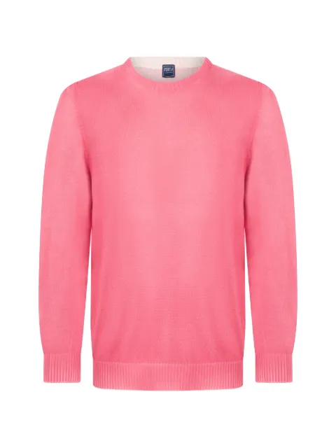 Fedeli crew-neck long-sleeve sweater Pink 6UEA8000P