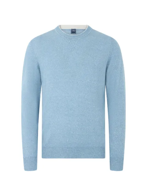 Fedeli crew-neck long-sleeve sweater Blue 6UE05330P