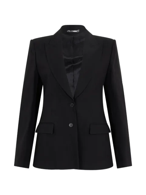 Alberta Ferretti single-breasted peak-lapel blazer Black C05191651