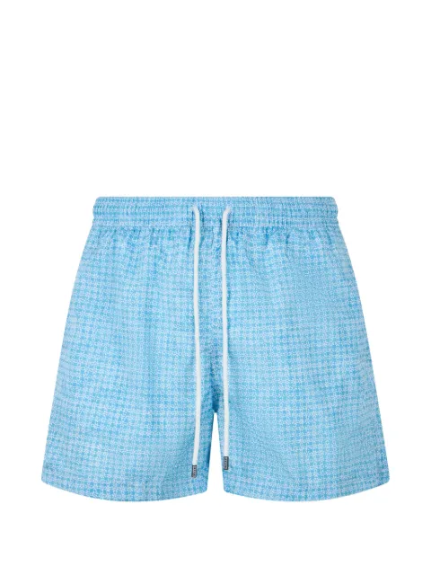 Fedeli geometric-print drawstring swim shorts Blue 6UE00318HX966
