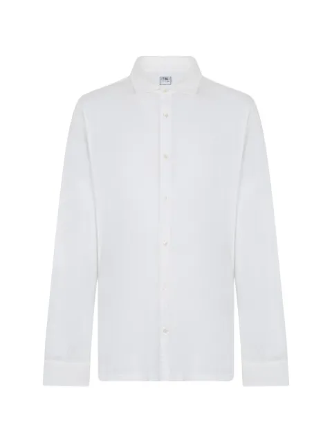 Fedeli long-sleeve cotton shirt White 3UEF0109