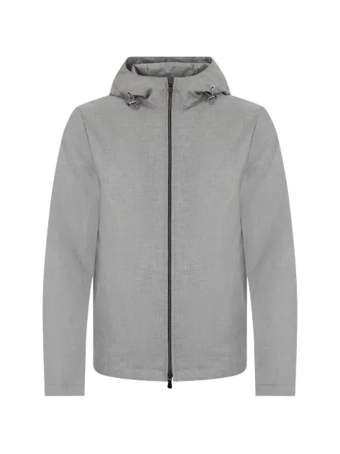 Fedeli hooded zip-up jacket Grey 6UE00606P