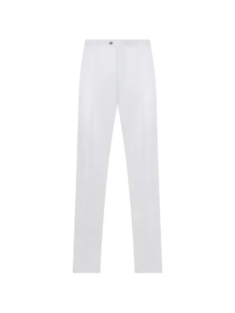 Fedeli pressed-crease tailored trousers White 6UEL0405